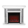W 47 inch X D 12.6 inch X H 41.7 inch Acrylic diamond mirror mantelpiece, separate mantelpiece Built-in filling: acrylic high imitation drill, 1500 W