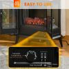 29" Electric Fireplace Heater, Freestanding Fire Place Stove with Realistic LED Log Flames and Overheating Safety Protection, 1400W, Black