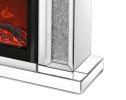 W 47 inch X D 12.6 inch X H 41.7 inch Acrylic diamond mirror mantelpiece, separate mantelpiece Built-in filling: acrylic high imitation drill, 1500 W